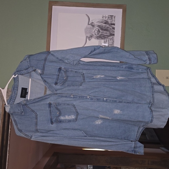 Denim Button Up Shirt - Picture 1 of 4